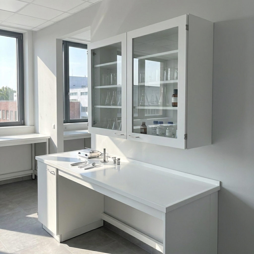 Meuble mural de laboratoire fixation murale